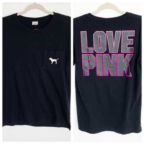 PINK Victoria's Secret Tops - ❌ SOLD PINK Victoria's Secret Black shirt